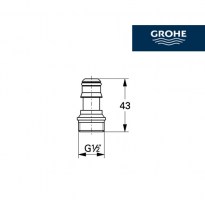 MEDIDAS ADAPTADOR TELEDUCHA RELEXA PLUS GROHE